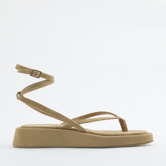 Zara Flat Suede Sandals - Picture 6 of 8